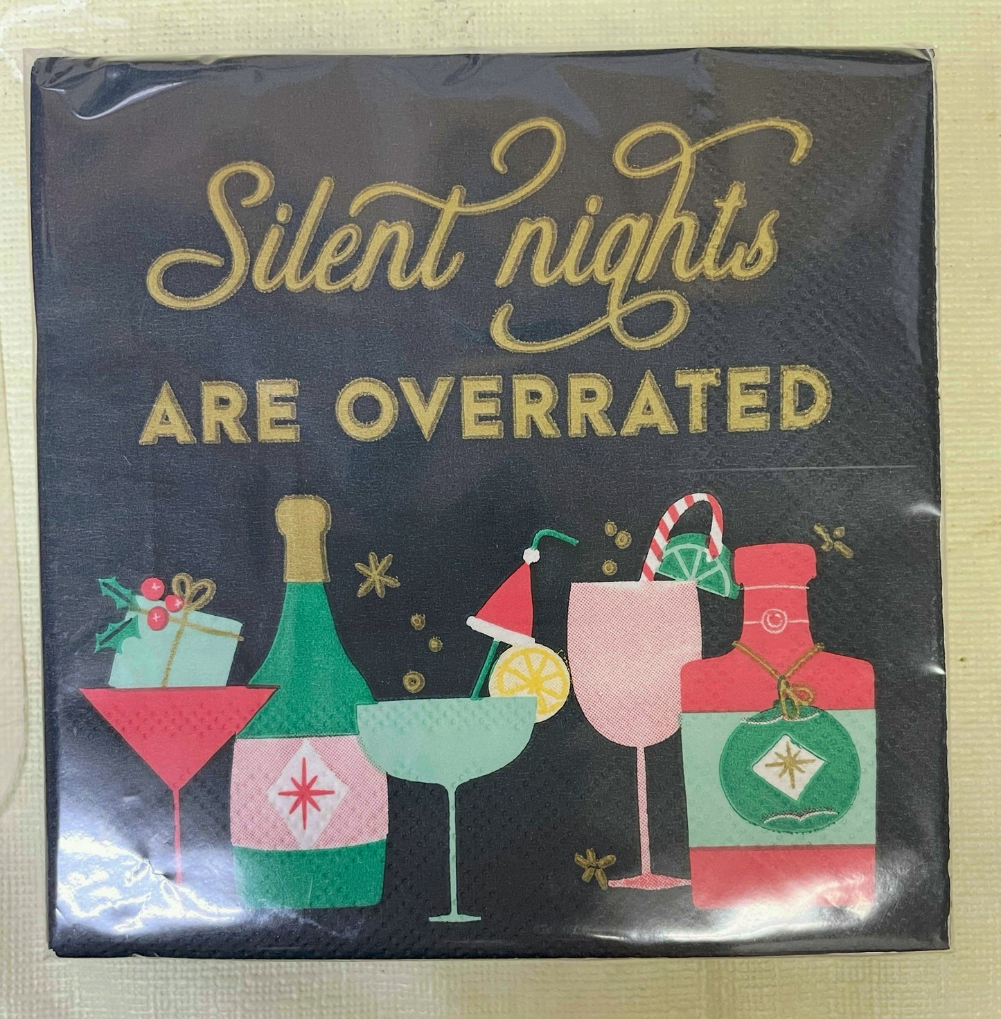 Christmas - Napkins - Cocktail - Silent Nights...