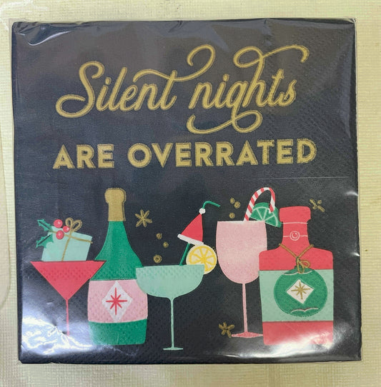 Christmas - Napkins - Cocktail - Silent Nights...