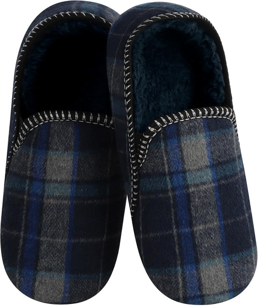 Snoozies - Men's - Modern Blue Alpine Plaid