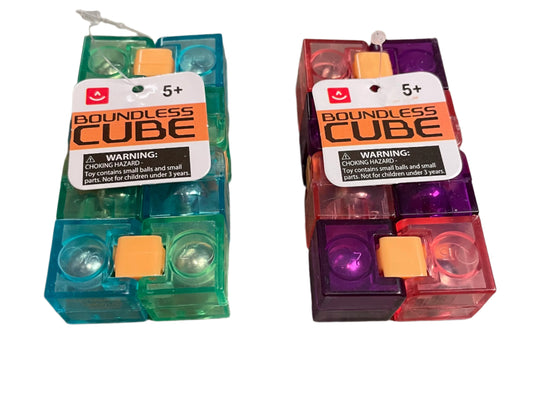 Toy - Fidget Flip Cube - Blue/Green or Purple/Pink