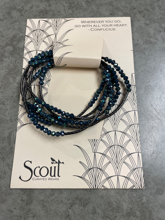 Scout Curated Wears - Bracelet/Necklace - Peacock/Hematite - Wherever You Go..