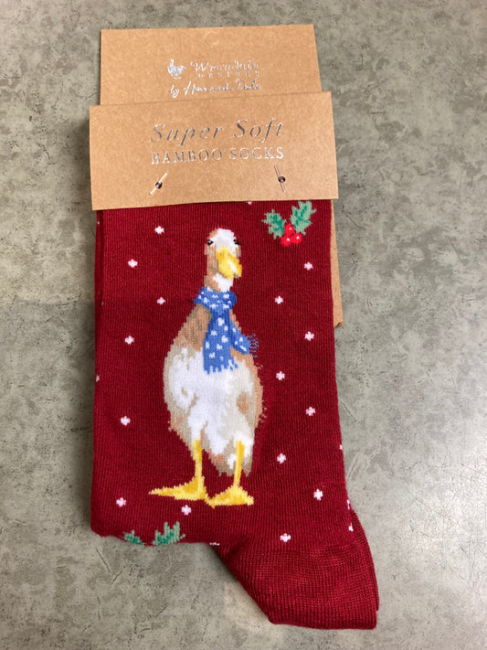 Wrendale Designs - Socks - Christmas Goose