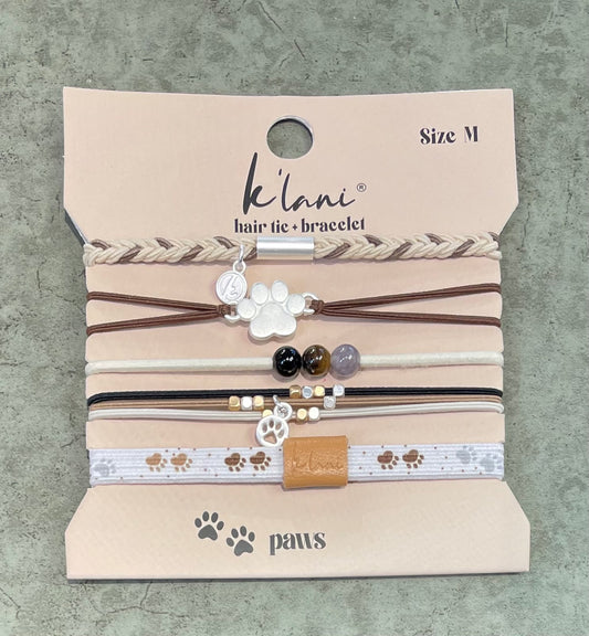 K'Lani Hair Tie & Bracelet - Paws