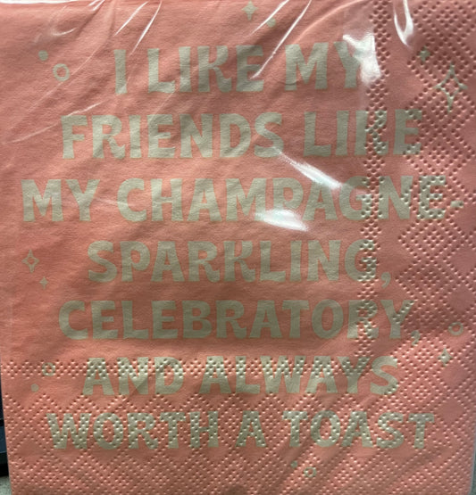 Napkins - Cocktail - Friends Like Champagne