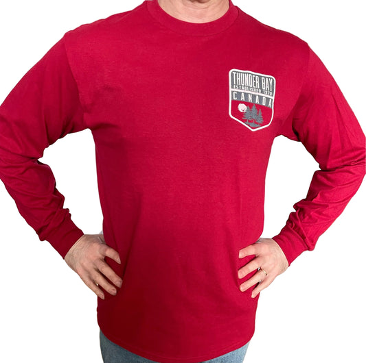 Souvenir Clothing - Long Sleeve Shirt - Thunder Bay, Canada - Cardinal Red