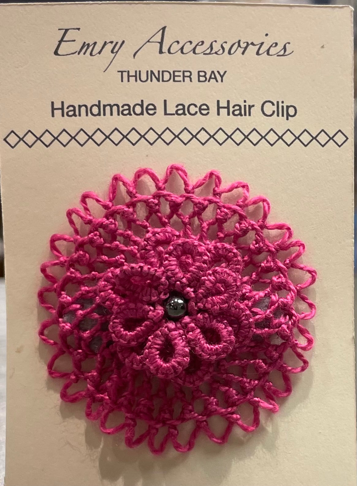 Lace Hair Clip - *Consignment* - Handmade Tatting