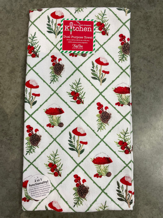 Christmas - Tea Towel - Mushroom Toss