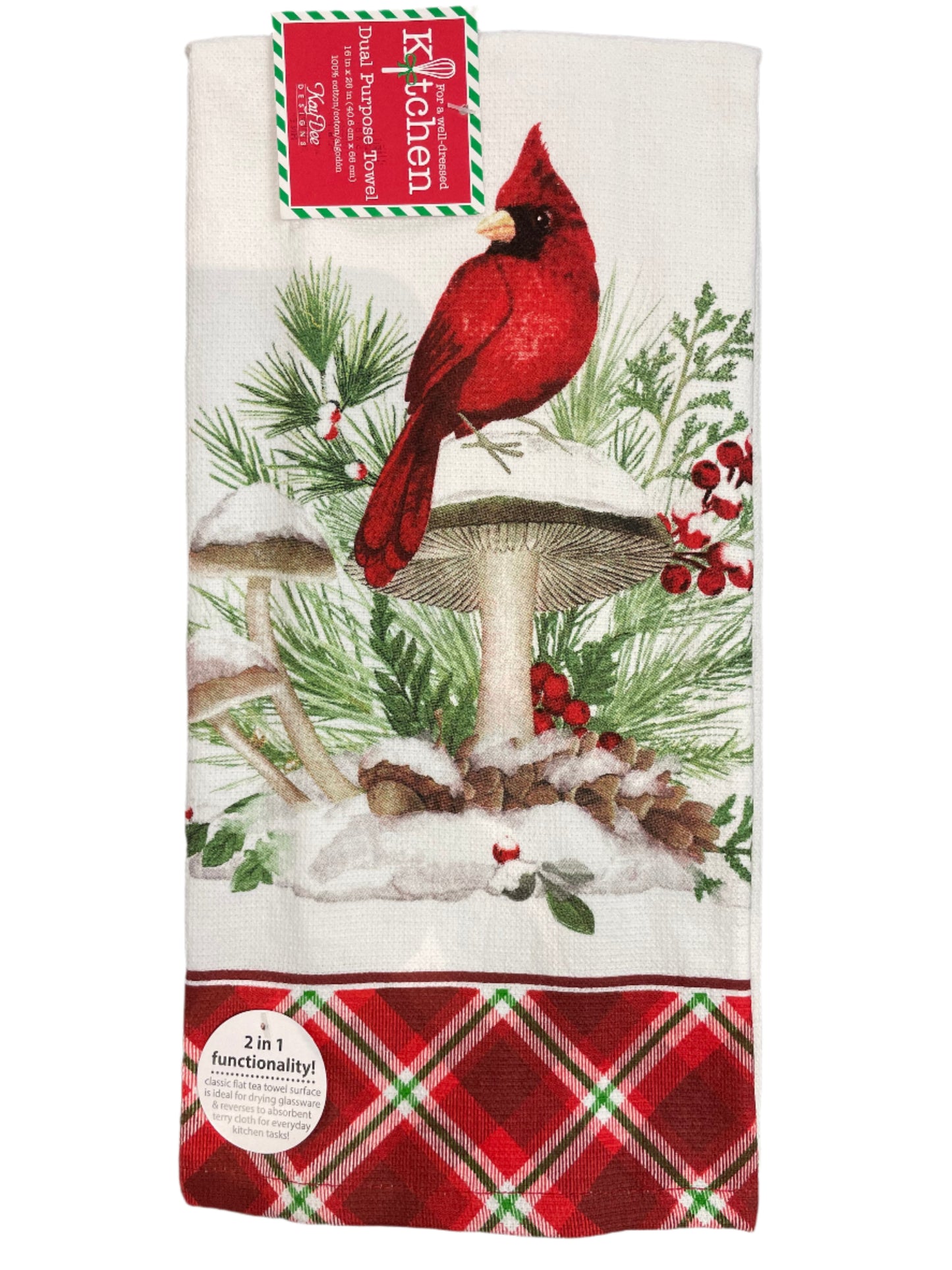 Christmas - Tea Towel - Cardinal