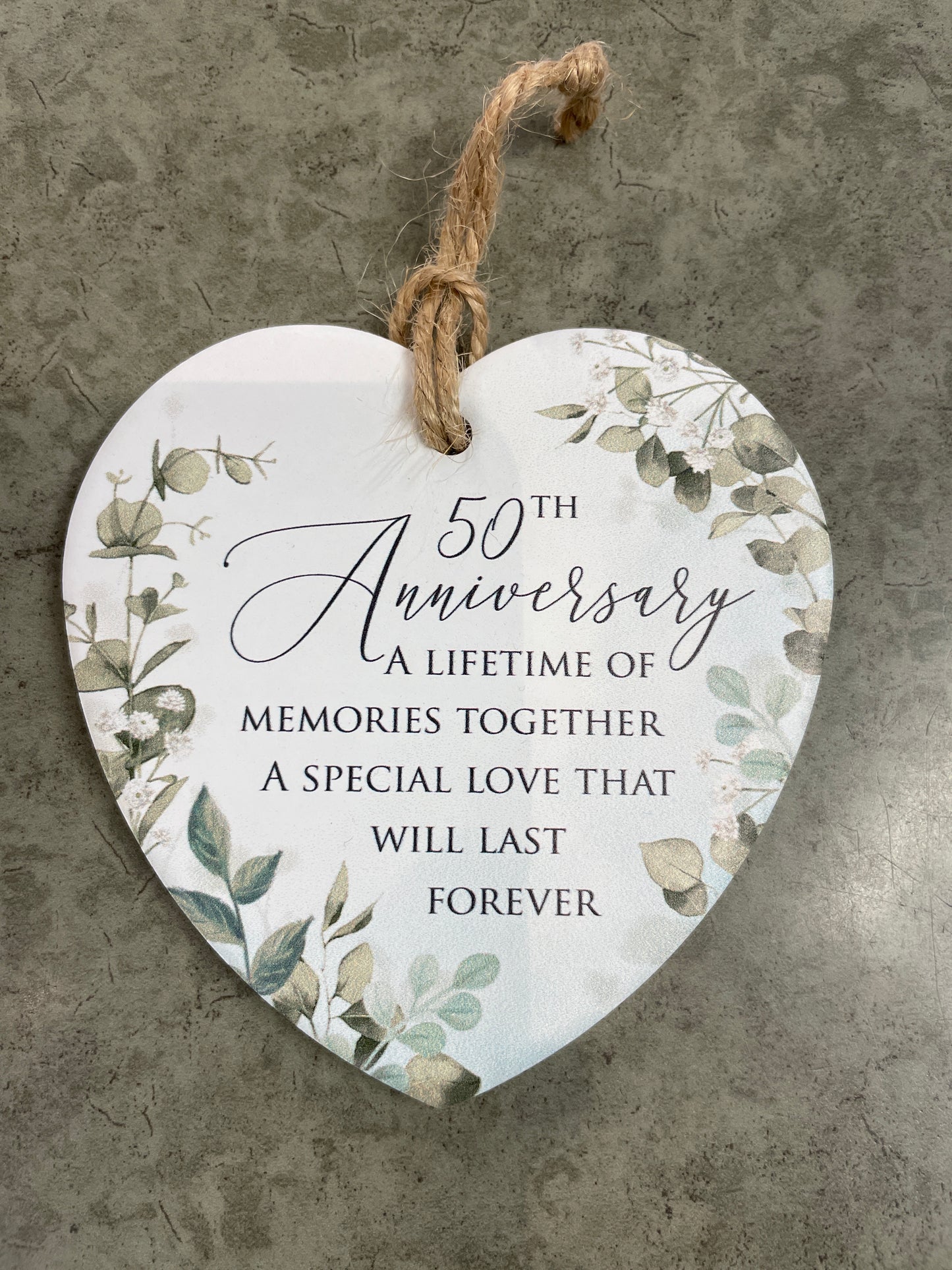 50th Anniversary Heart Ornament