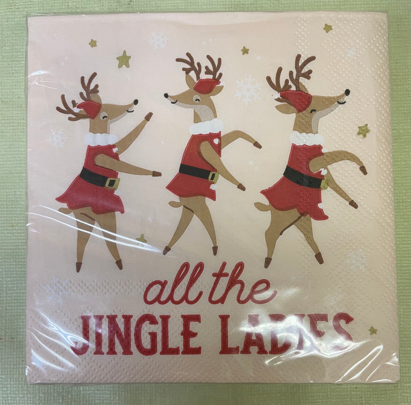 Christmas - Napkins - Cocktail - All The Jingle Ladies