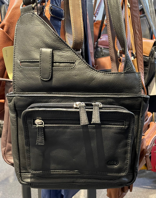 Leather Bag - Canadian Traveler - Black