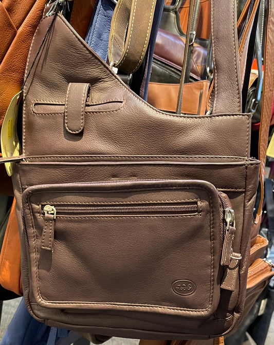 Leather Bag - Canadian Traveler - Mulberry