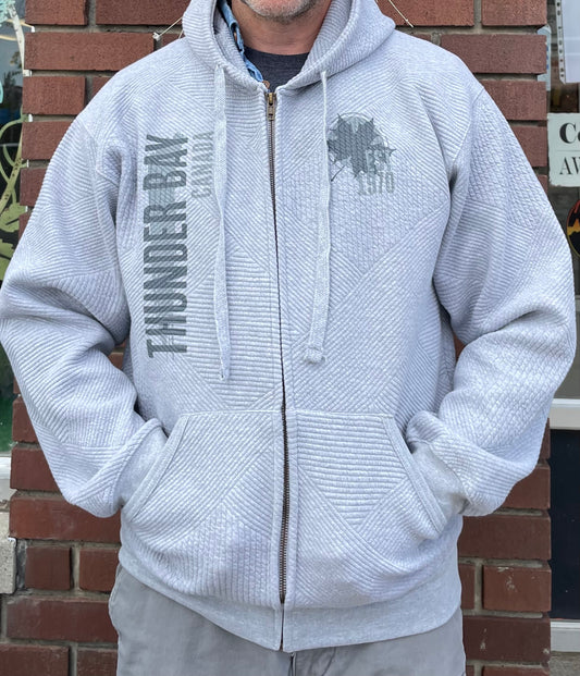 Souvenir Clothing - Full Zip Hoodie - Thunder Bay, Canada, Est. 1970 - Sports Grey