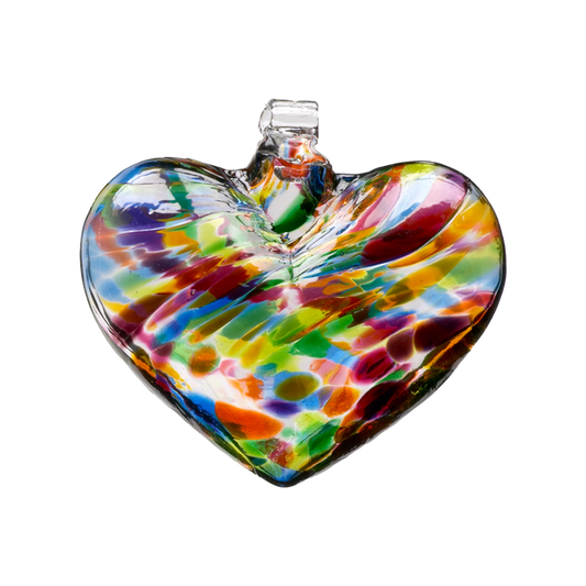 Kirtas Art Glass - Heart - Blue/Green/Purple