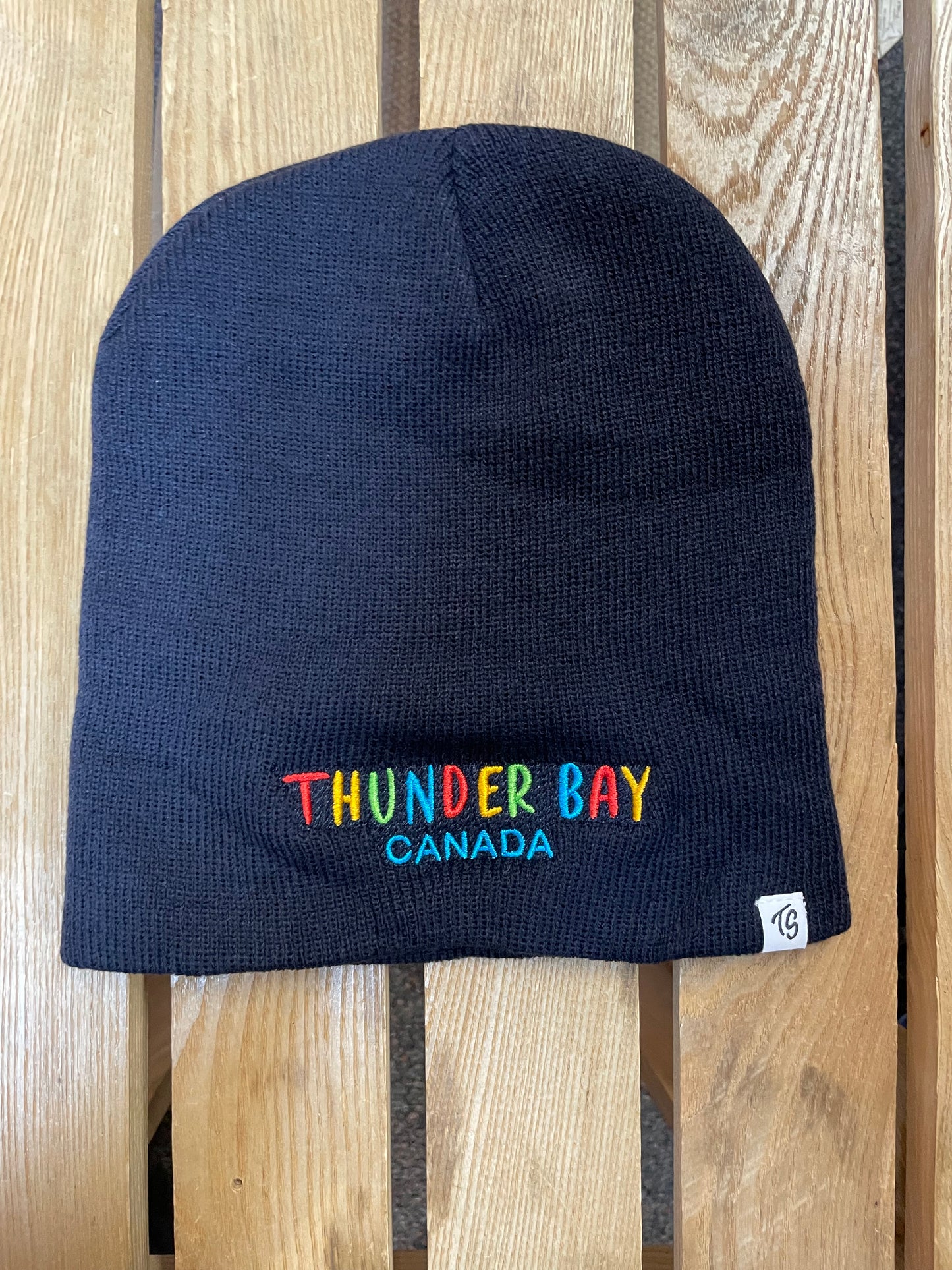 Souvenir Clothing - Knit Beanie - 8" - Thunder Bay, Canada - Navy