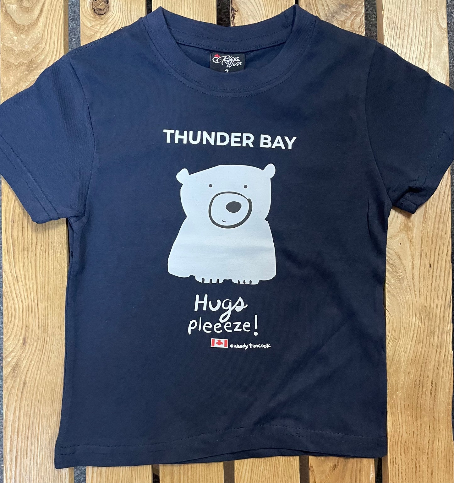 Souvenir Clothing - Kids - T-Shirt - Hugs Pleeze! - Thunder Bay
