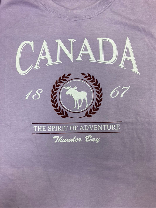 Souvenir Clothing - Youth T-Shirt - Lilac - Thunder Bay, Canada - 1867