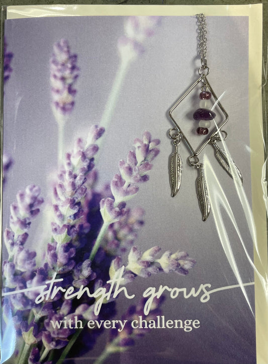 Amethyst Greeting Card - Strength Grows