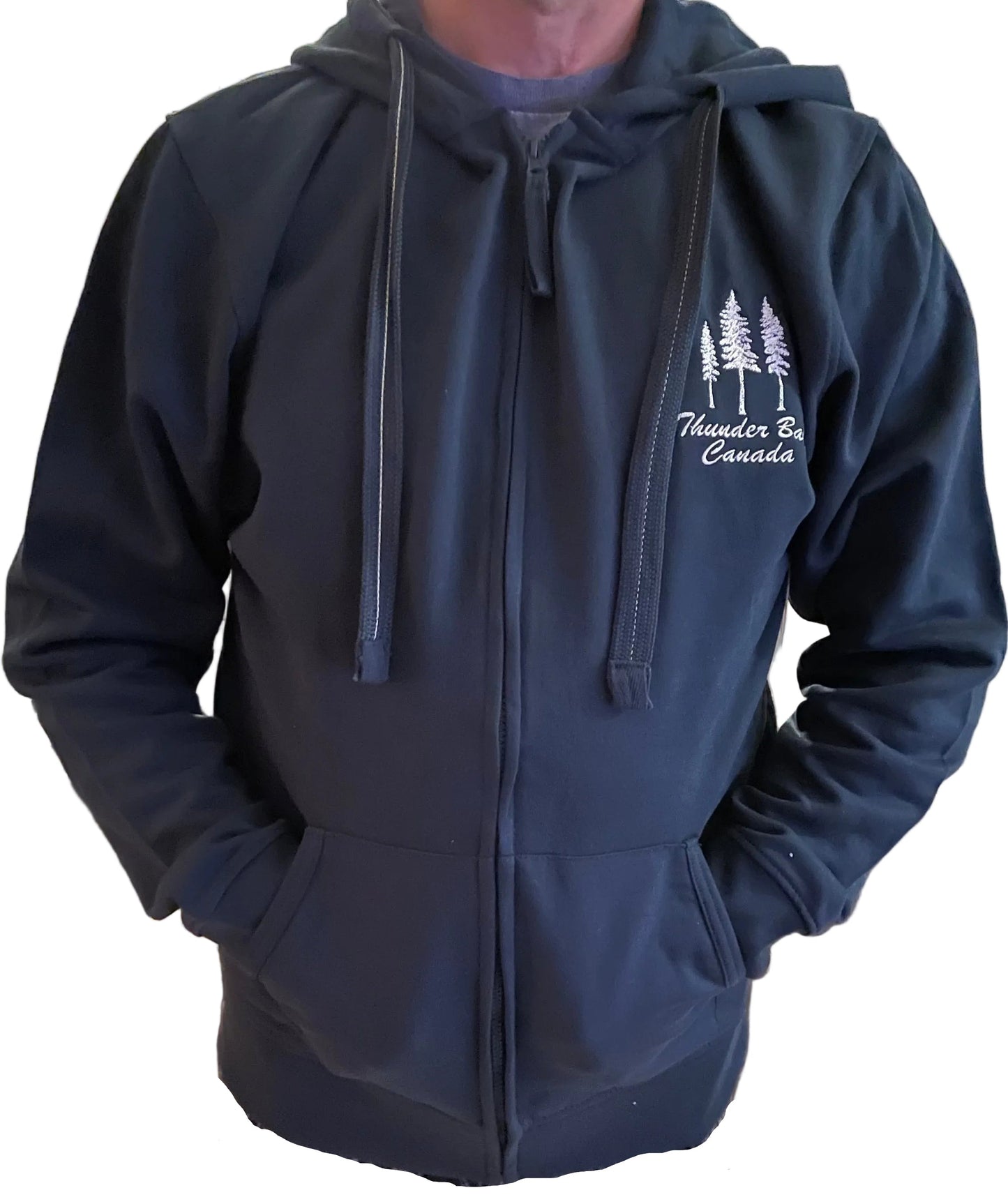 Souvenir Clothing - Full Zip Sweatshirt Hoodie - Petrol Blue - Thunder Bay, Canada