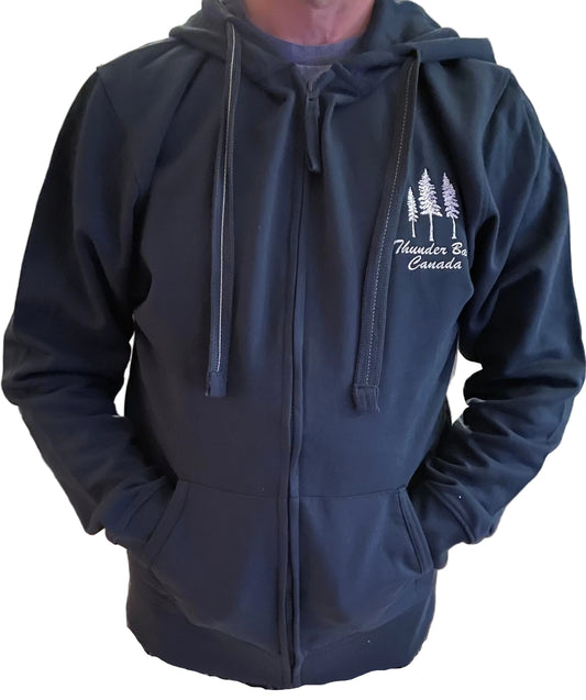 Souvenir Clothing - Full Zip Sweatshirt Hoodie - Petrol Blue - Thunder Bay, Canada