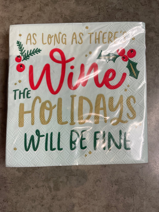 Napkins - Cocktail - Holidays will be Fine