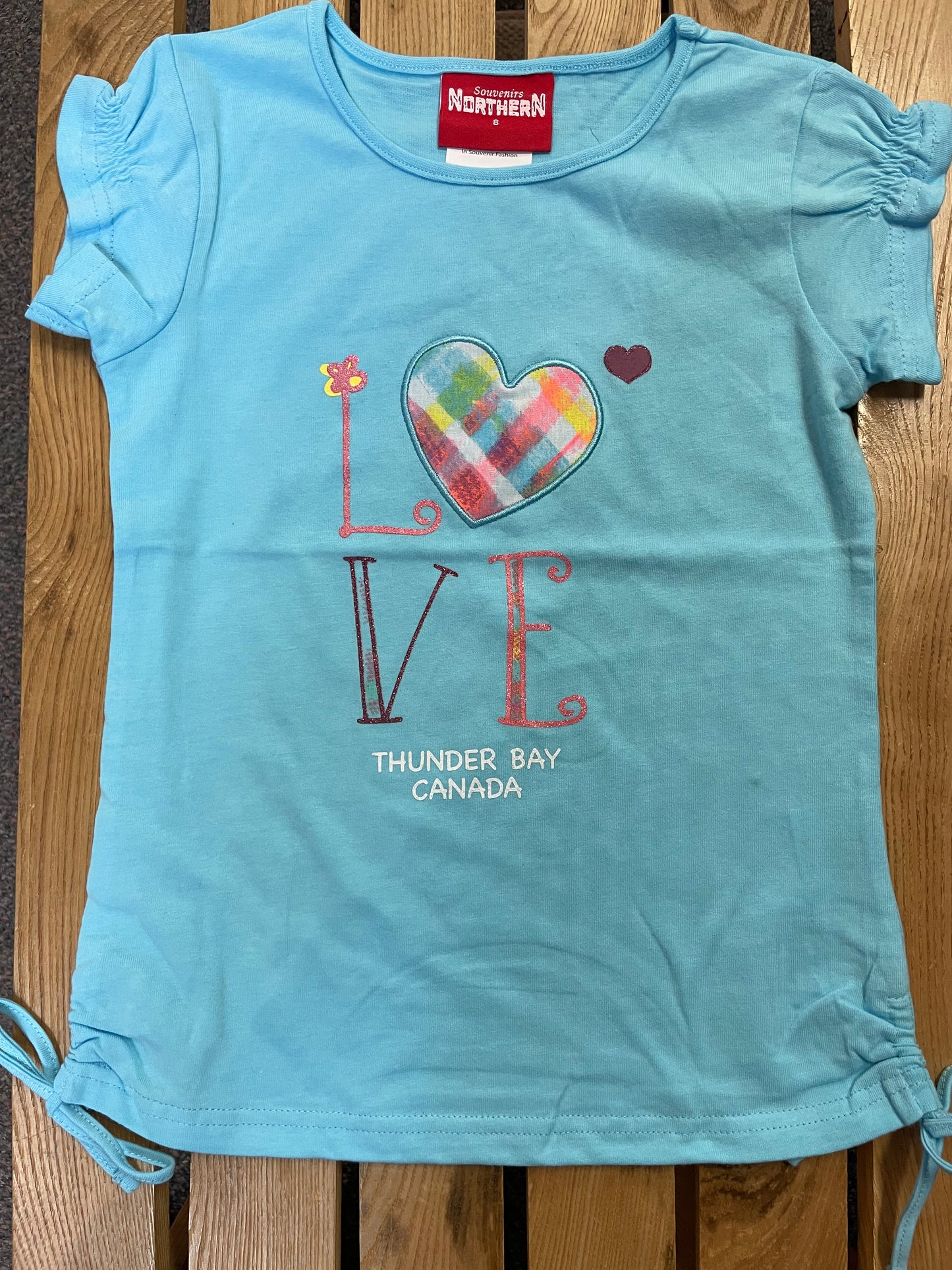 Souvenir Clothing - Girl's Love Jersey Top - Aqua