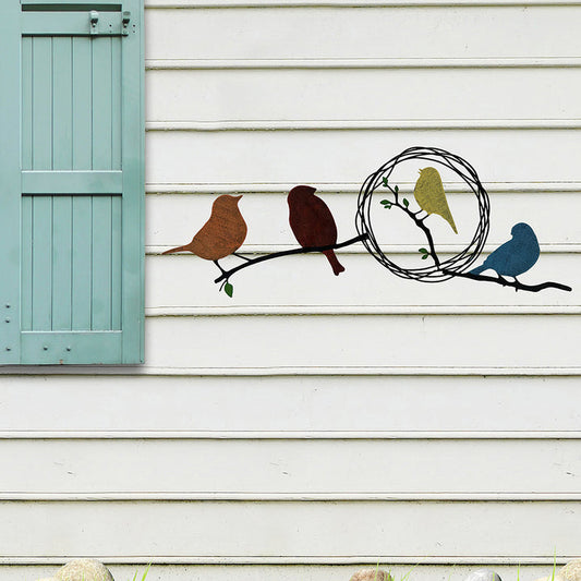 Garden - Birds Metal Wall Art