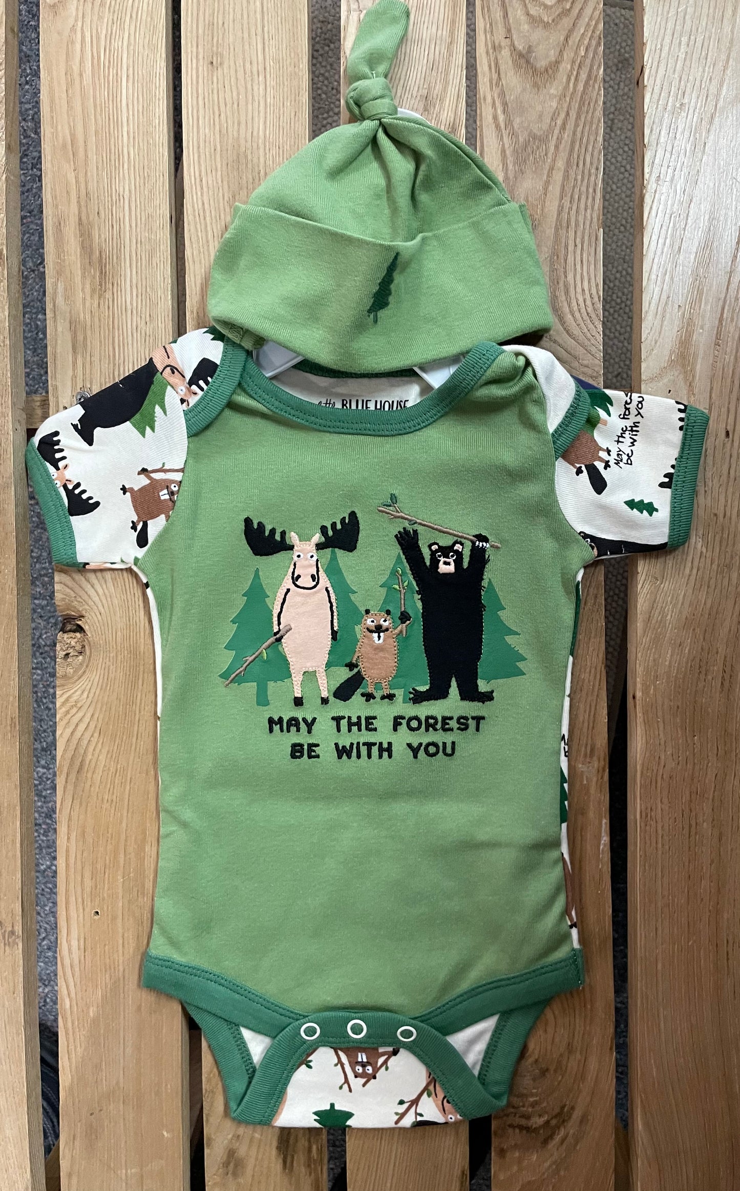 Baby Souvenir Clothing - Baby Suit & Hat - May the Forest Be With You