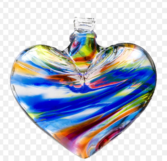 Kitras Art Glass - Heart - Winter Carnival