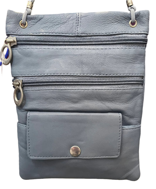 Leather Bag - JBG - Purse - Grey