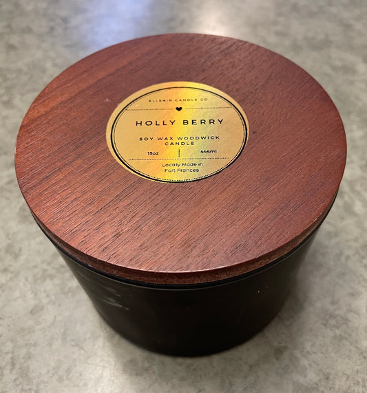 Elleair Candle Co. - *Consignment* - Woodwick Candle - Holly Berry