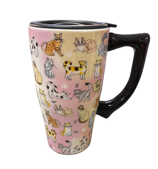 Drinkware - Travel Mug - Cats Doodles