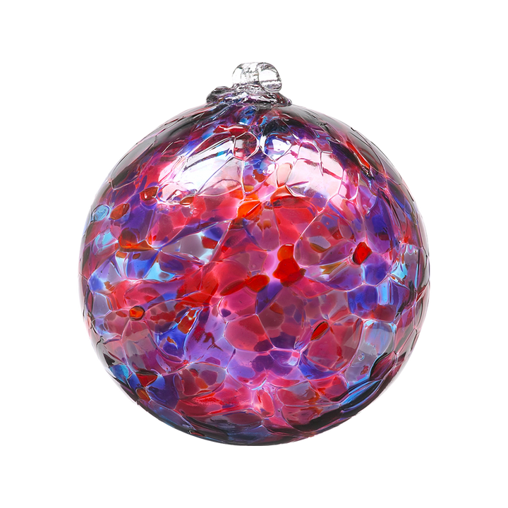 Kirtas Art Glass - Calico Ball - Purple/Blue