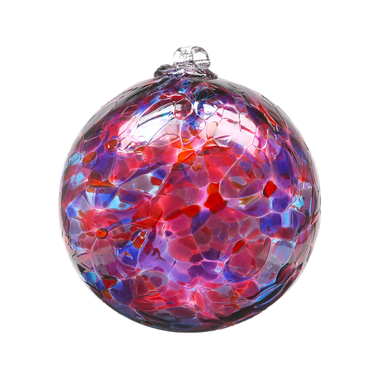 Kirtas Art Glass - Calico Ball - Purple/Blue
