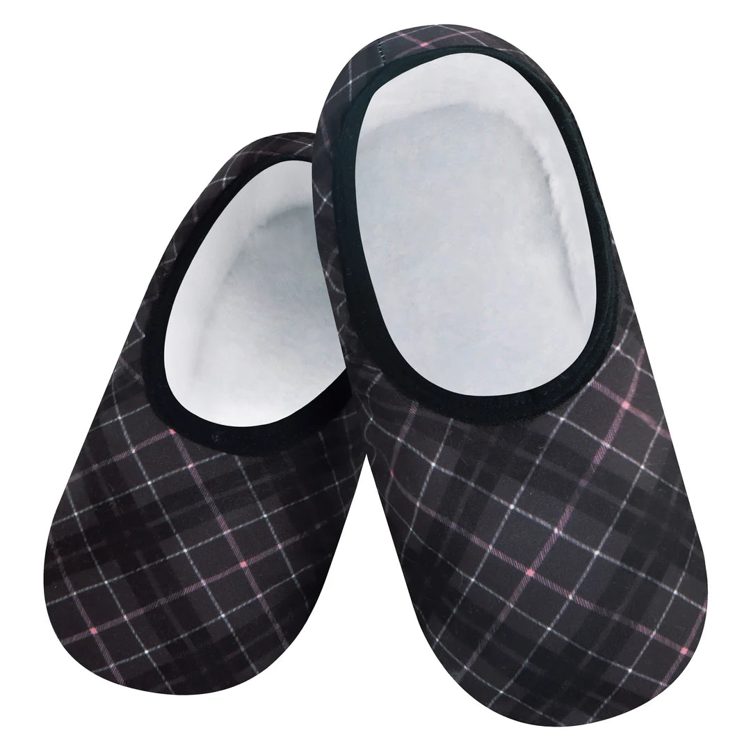 Snoozies - Skinnies - Burgundy Plaid