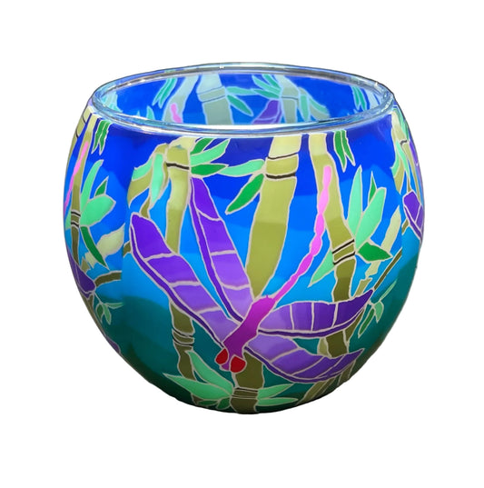 Claymaster - Decorative Handcrafted Glass Globe with LED Light - Dragonfly