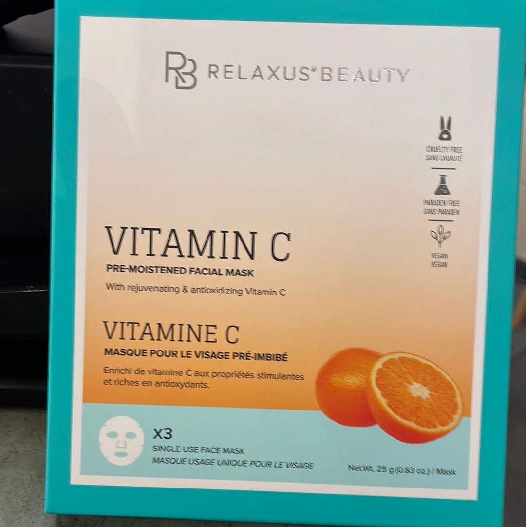 Relaxus - Vitamin C Pre- Moistened Facial Mask