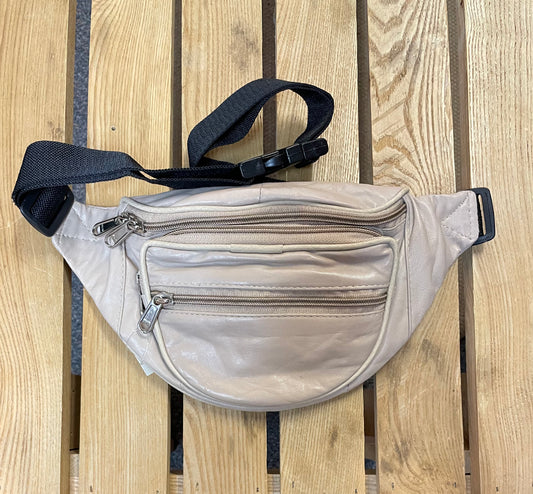 Leather Bag - JBG - Hip Pack - Beige