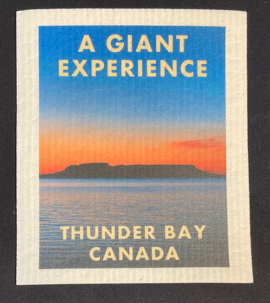 Souvenir Kitchen Cloth - "A Giant Experience" - Thunder Bay, Canada