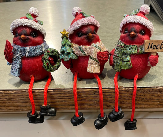 Christmas - Cardinal Edge Sitters - Assorted Varieties