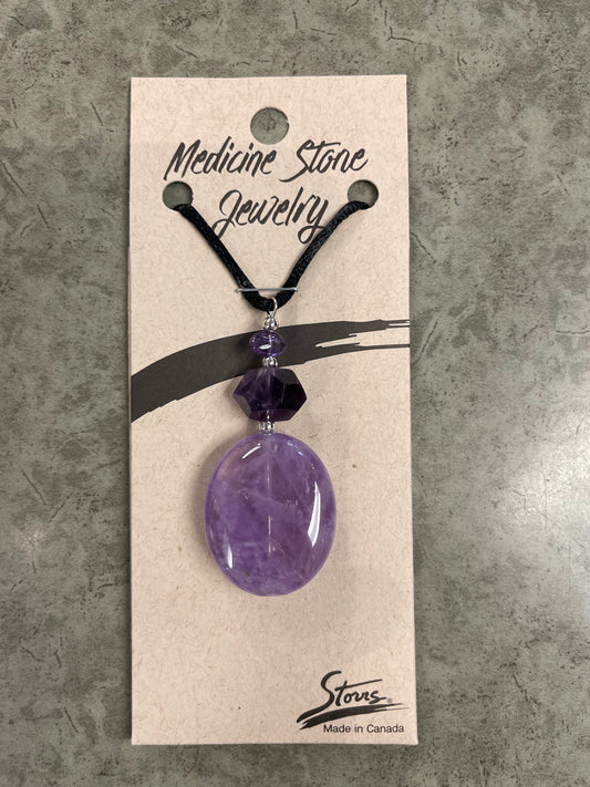 Medicine Stone Jewelry - Amethyst Necklace