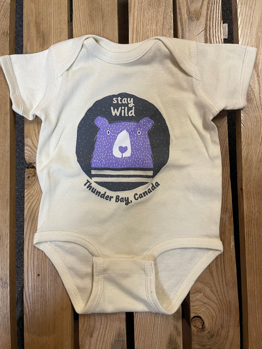 Baby - Souvenir Clothing - Zoom Bear Stay Wild Creeper - Natural