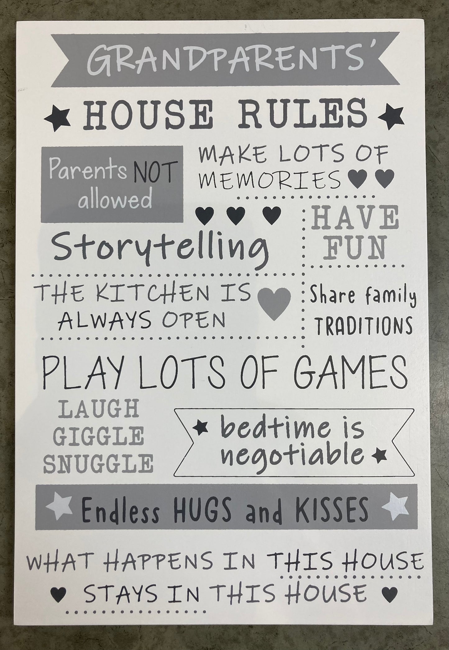 Sign - Grandparent's House Rules