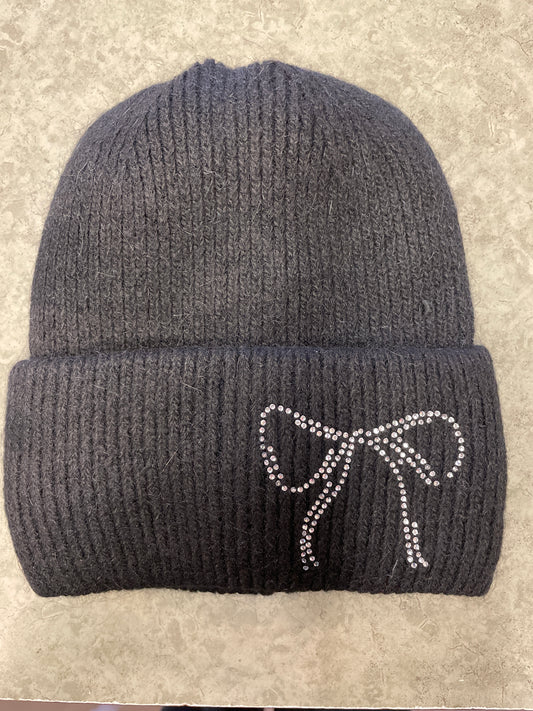 Ladies Winter Hat - With Bow