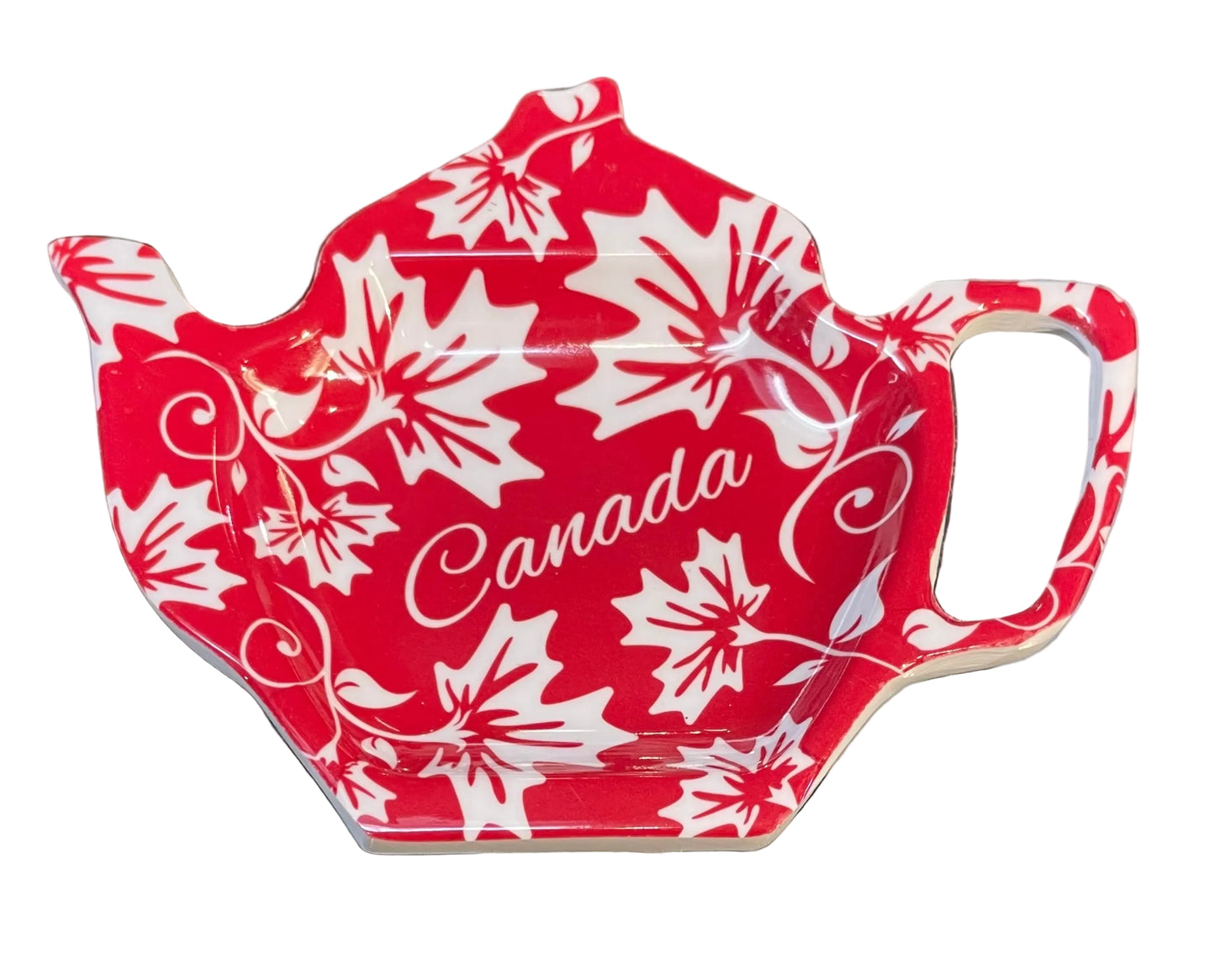 Souvenir - Tea Bag Holder - Maple Leaf Flower - Canada