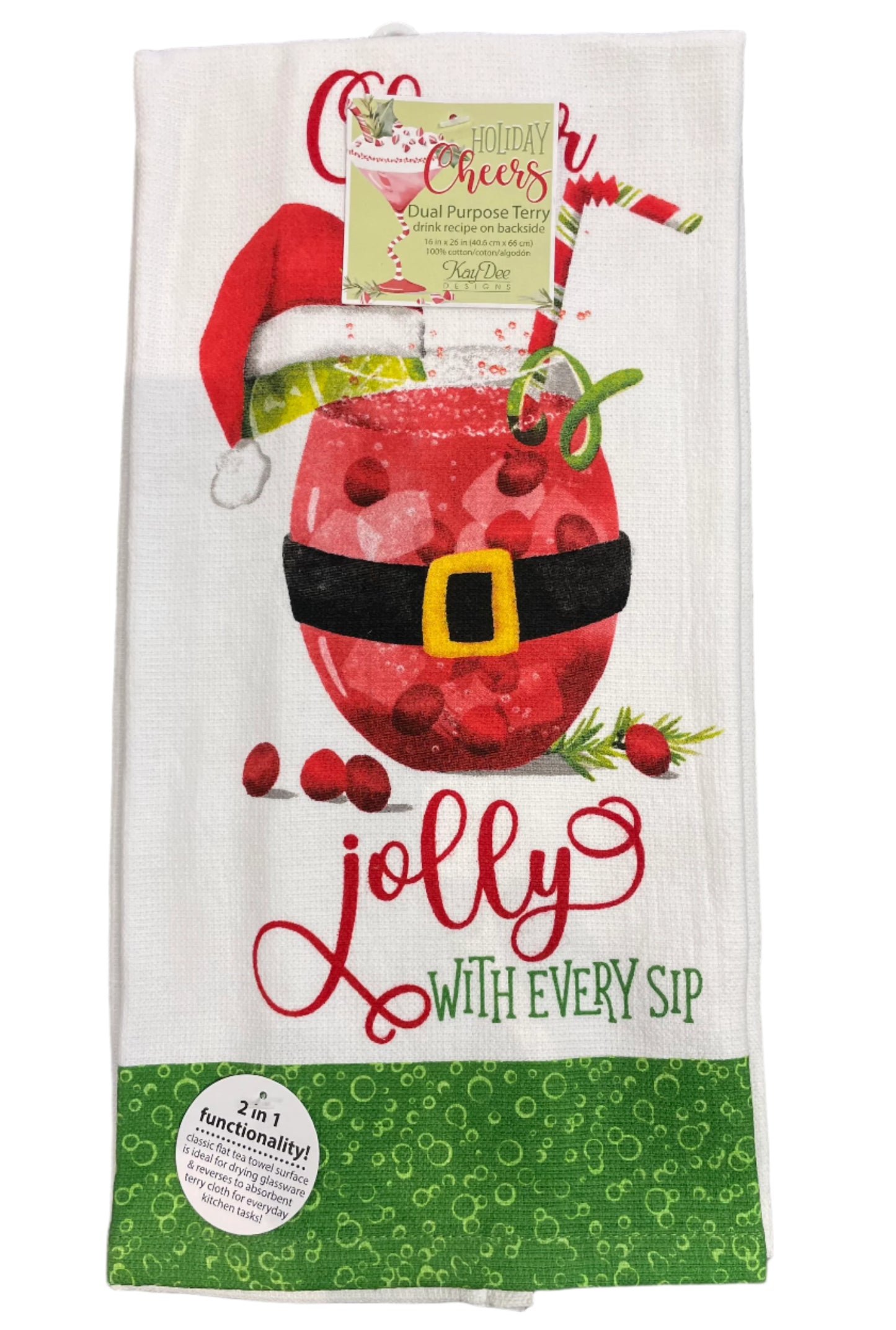 Christmas - Tea Towel - Jolly Santa