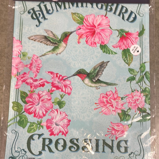 Garden Flag - Hummingbird Crossing