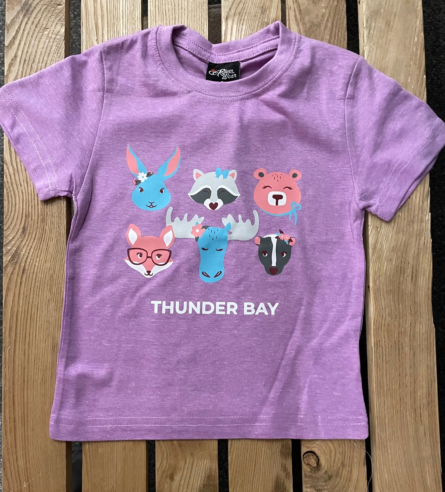 Kid's T-Shirt - Pretty Wildlife - Thunder Bay - Lavender