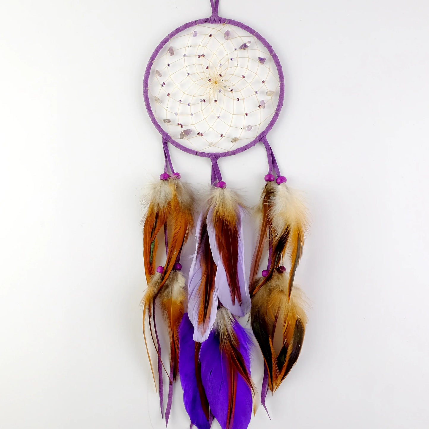 Dream Catcher - 5" Lavener with Semi-Precious Stones