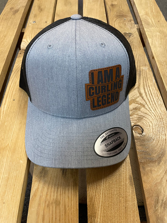 Ball Cap - With Leather Patch - I am a Curling Legend